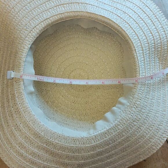 Elegant Cream Sun Hat with Yellow Floral Bow New Size Toddler Girl 2T to 4T - Picture 5 of 5